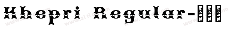 Khepri Regular字体转换